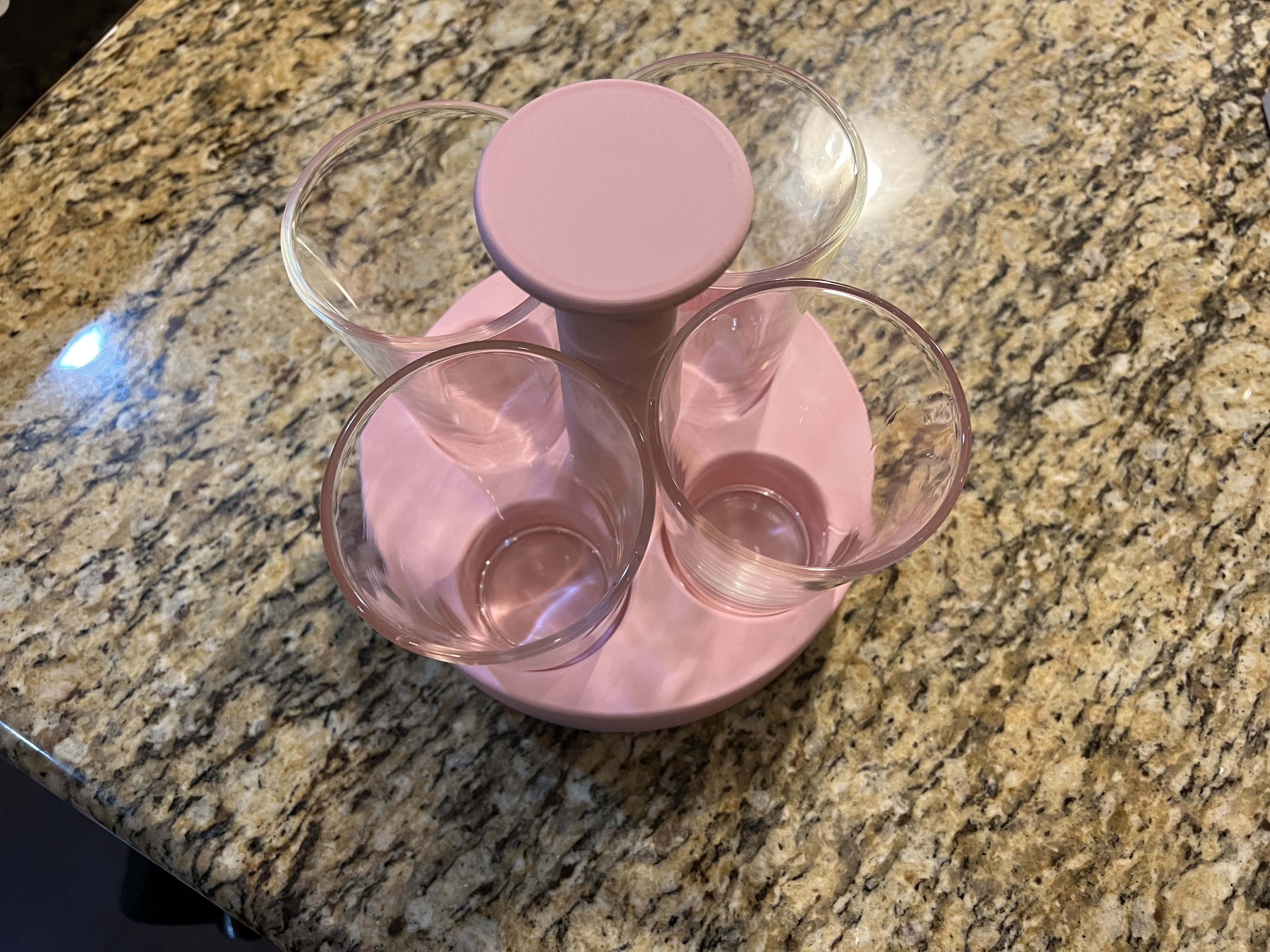 Photograph of functional 3D printed cup holder from the top